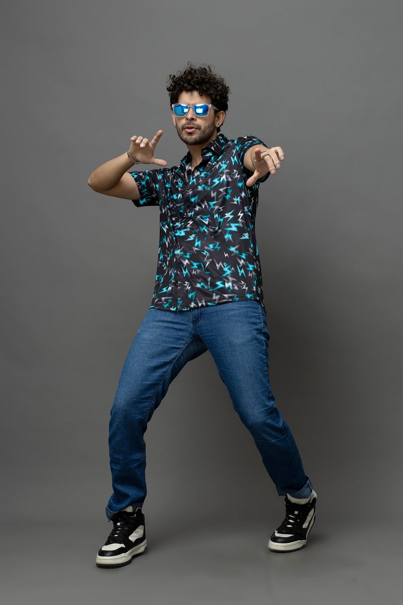 Go Devil Printed Black Shirt for Men - Image 4